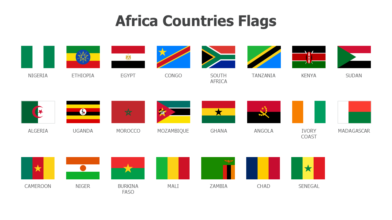 Flag,editable flags,Africa,Countries