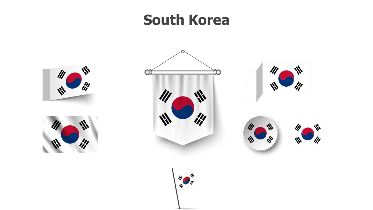 Flag,editable flags,South Korea