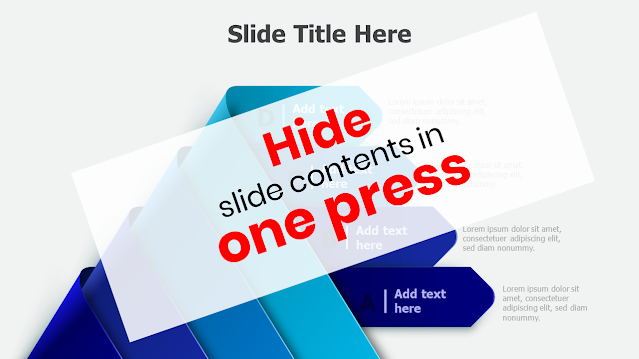 Unknown trick to hide slides contents during presenting
