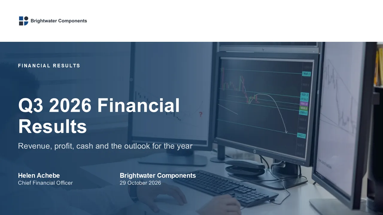 Finance presentation decks — cover of Financial Results