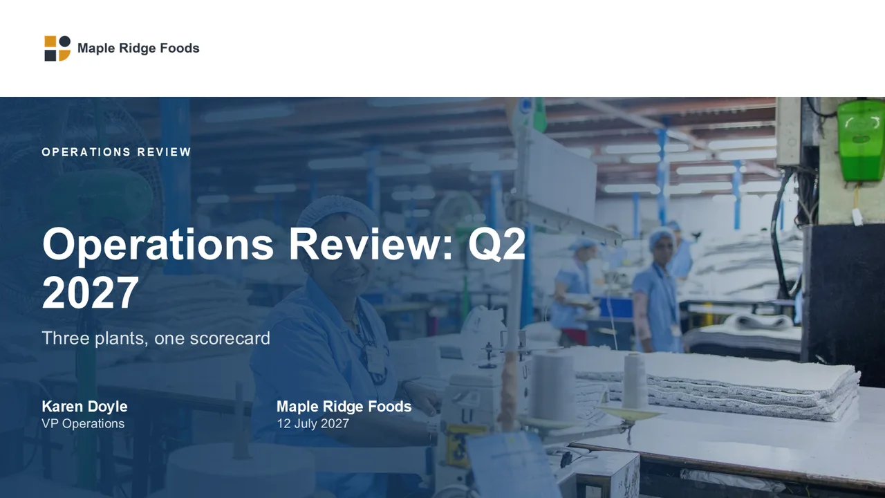 Operations presentation decks — cover of Operations Review