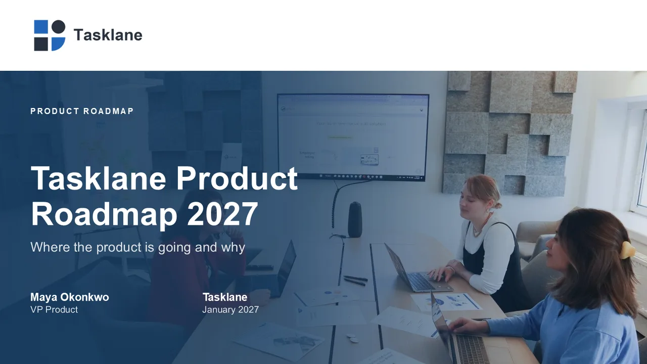 Technology & Product presentation decks — cover of Product Roadmap