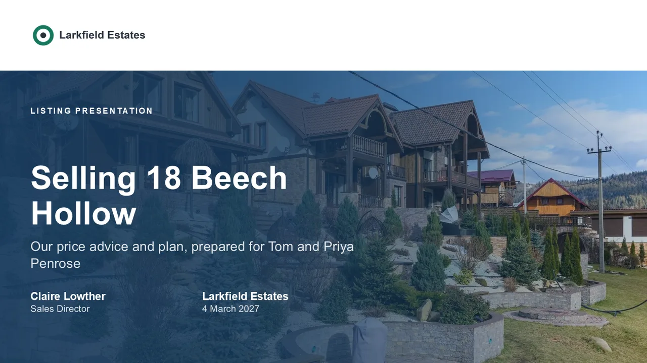 Real Estate & Property presentation decks — cover of Property Listing Presentation