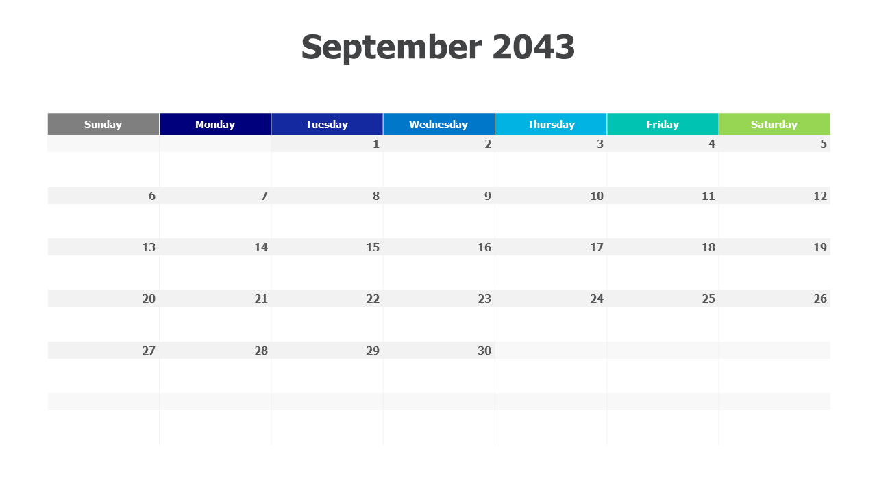 September 2043 calendar