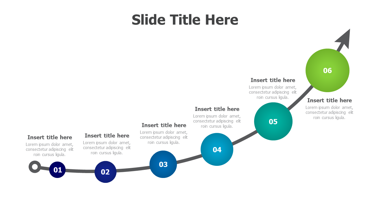 6 steps growth arrow
