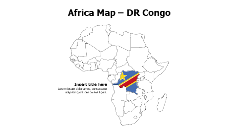 DR Congo map with flag