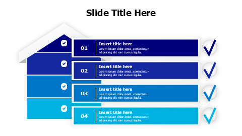 4 colored stripes from divided house infographic
