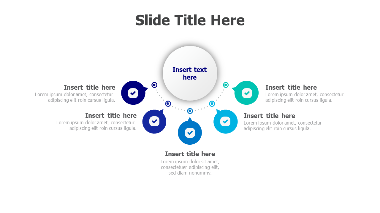 5 points branching from heading infographic