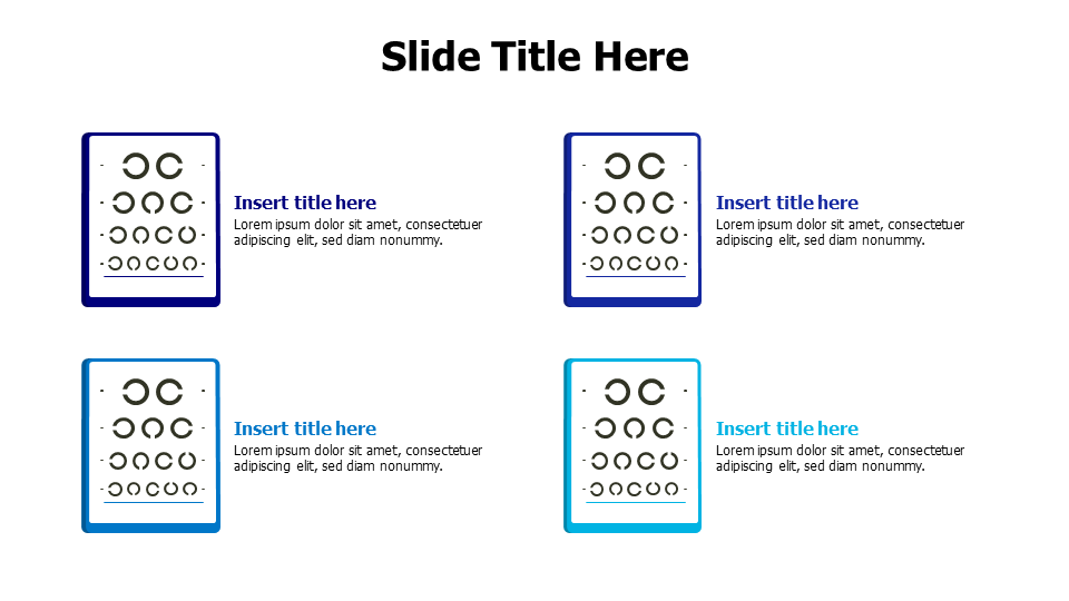 4 colored medical sight board infographic