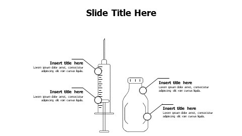 4 points outline injection infographic