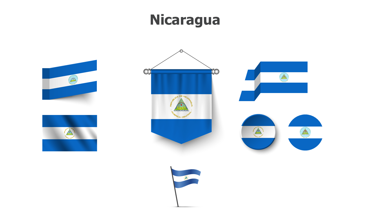 Flag,editable flags,Nicaragua