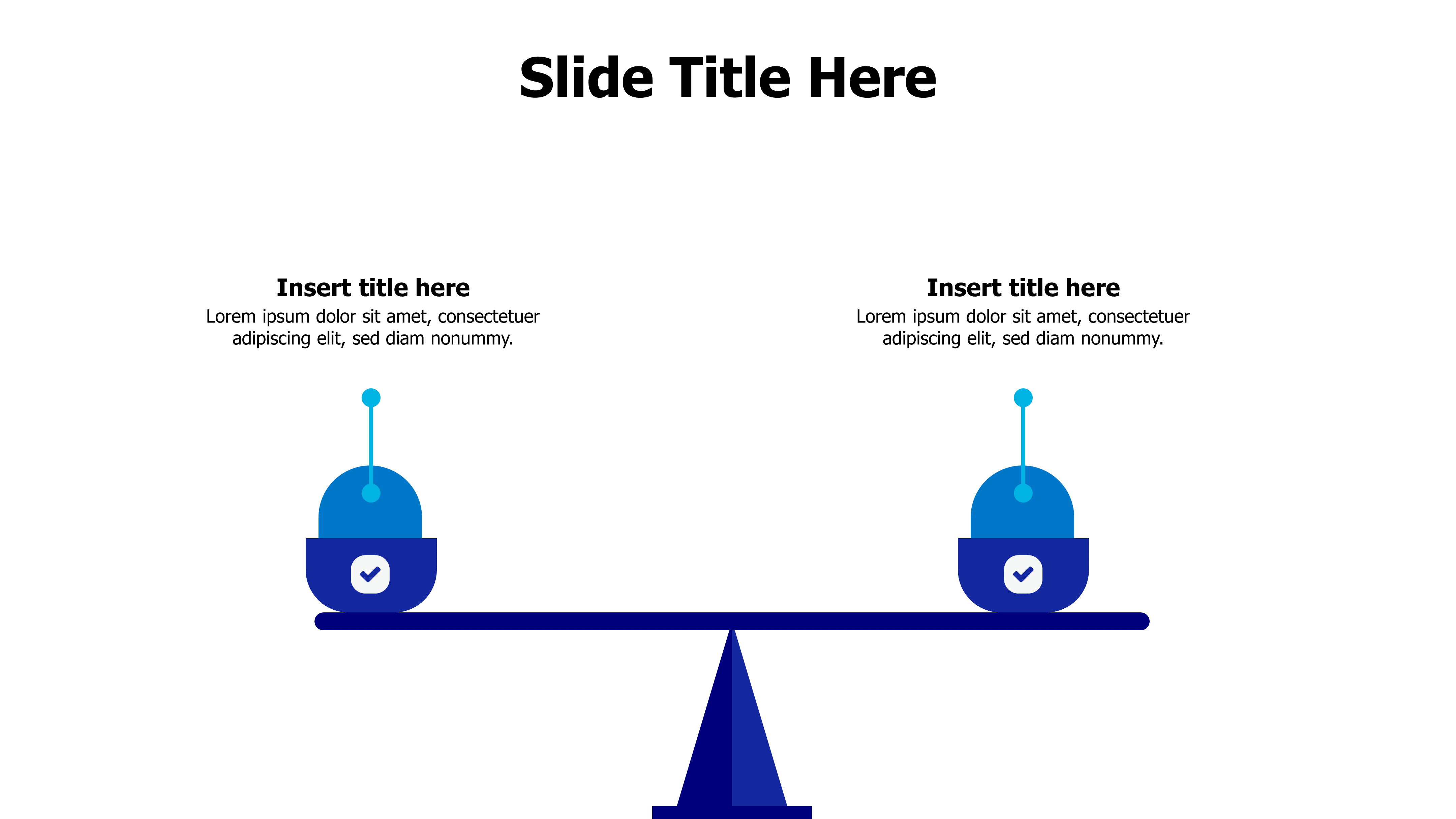 2 points balance infographic