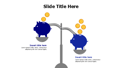 2 points unbalanced piggy banks infographic