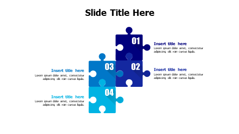 4-Step Vertical Puzzle Process Infographic