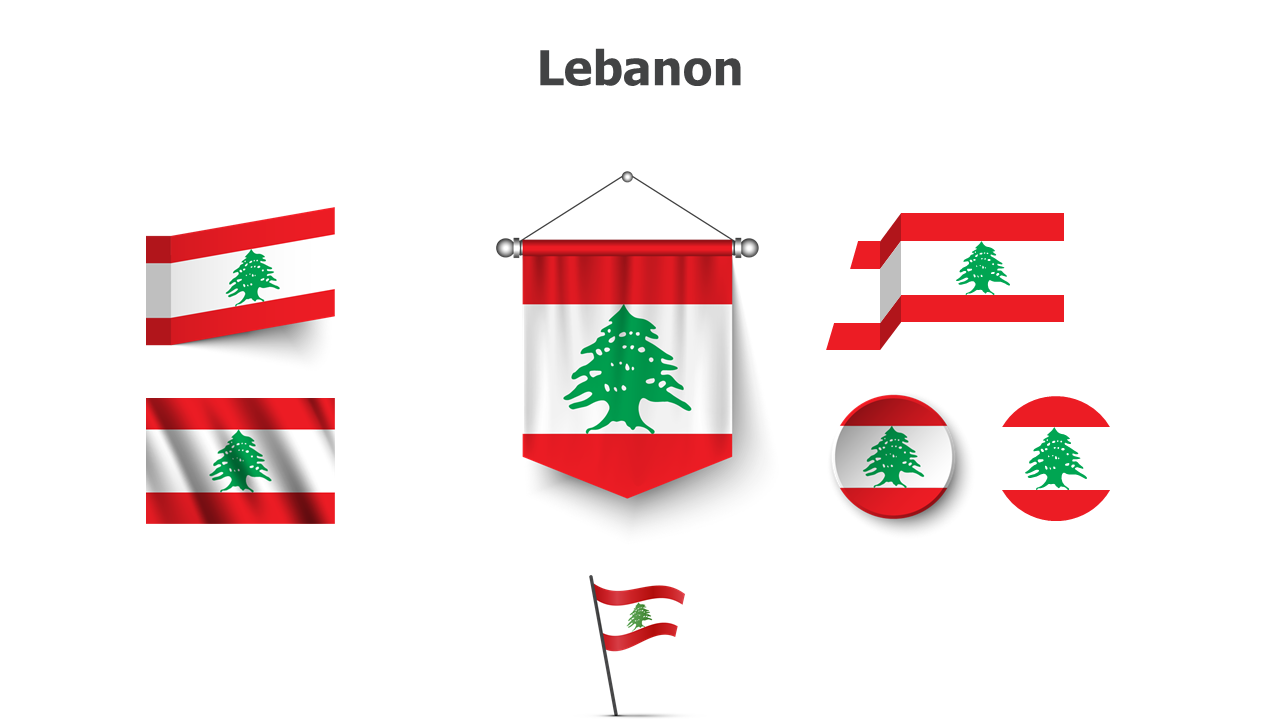 Flag,editable flags,Powerpoint,infographics,slides,Templates,Lebanon