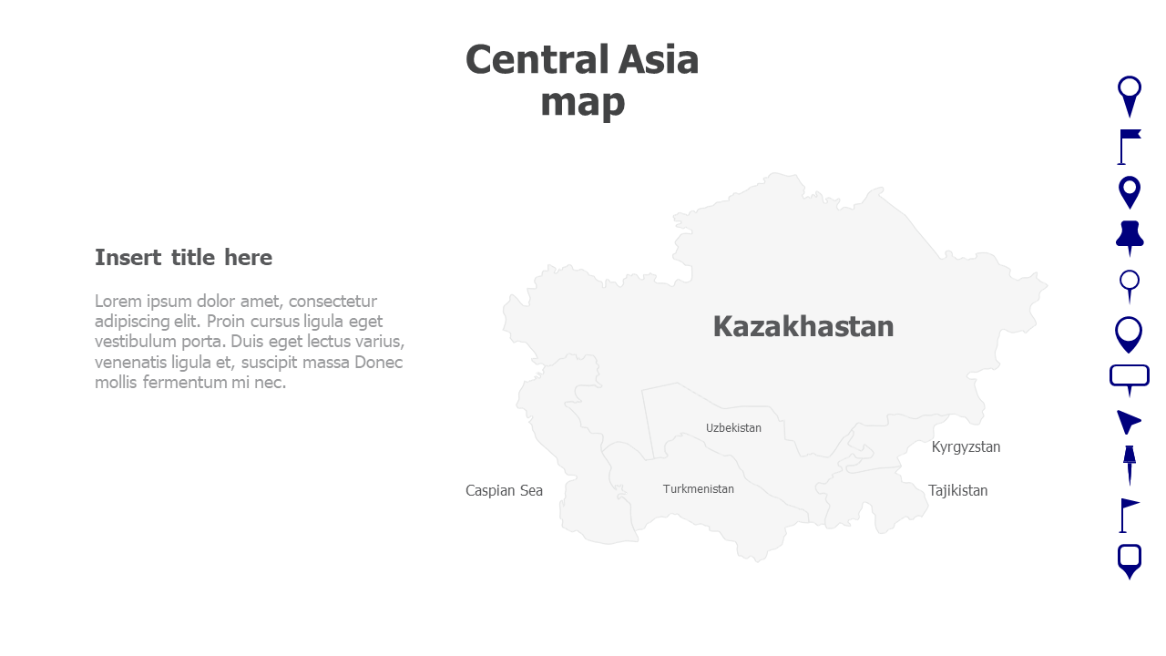 Map,Editable map,pins,countries,counties,infographics,continent,powerpoint,powerpoint infographics,Google slides,Keynote,Central Asia