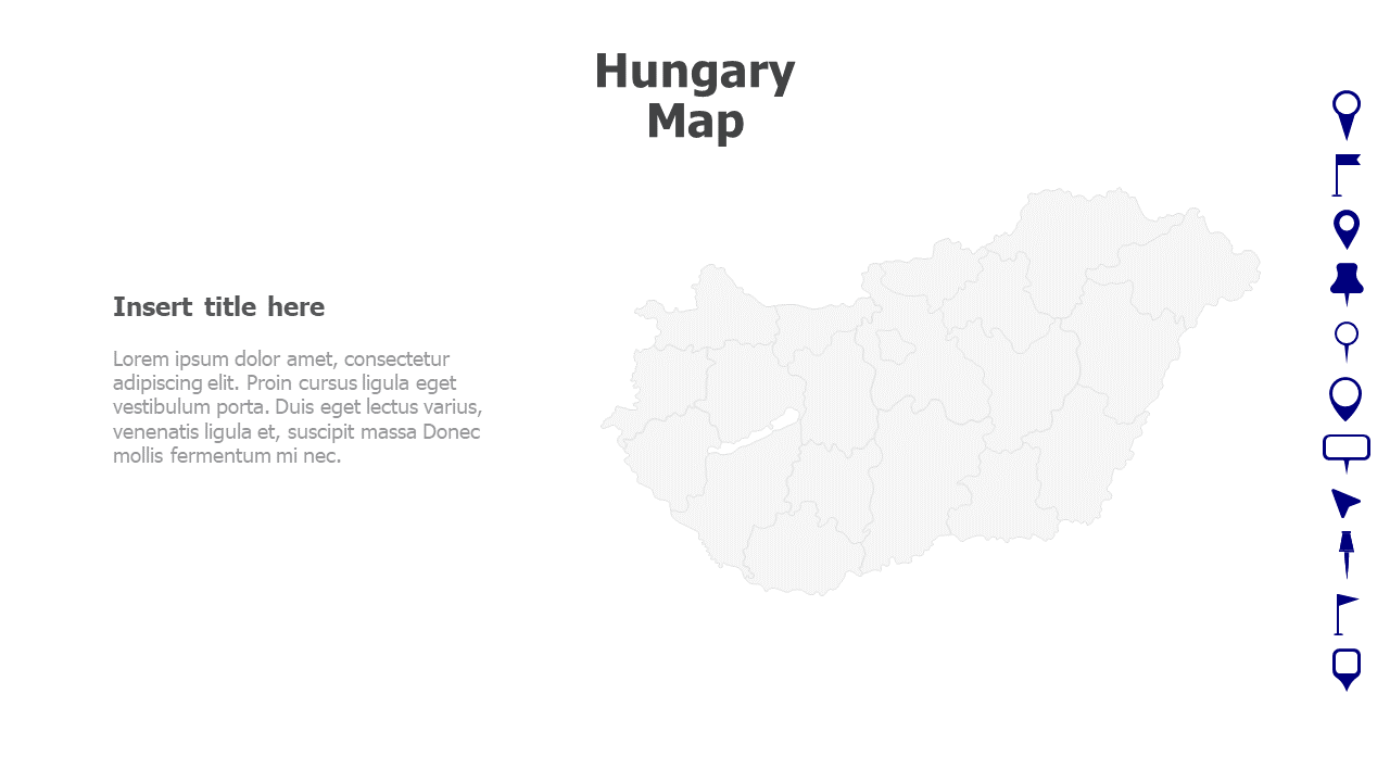 Map,Editable map,pins,countries,counties,infographics,continent,powerpoint,powerpoint infographics,Google slides,Keynote,Hungary Map