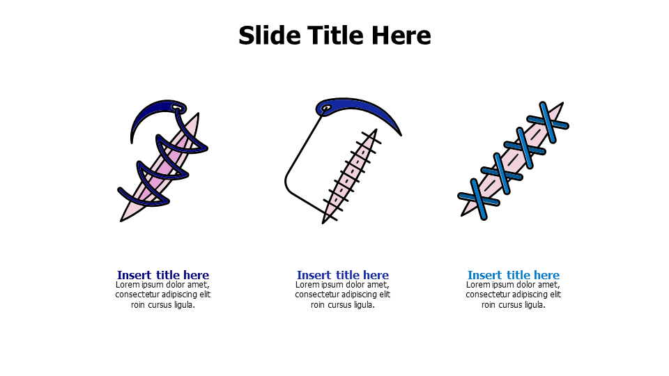 3 different types of surgical stitches infographic