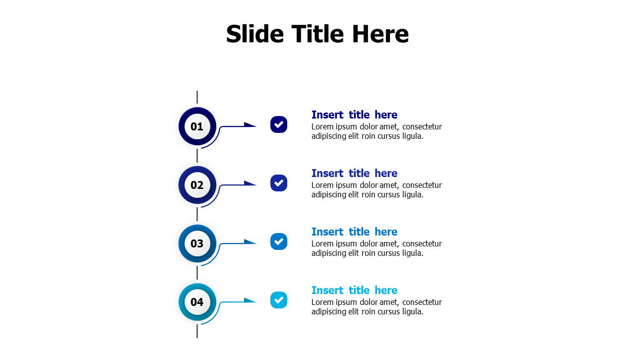 4 points circles and arrows infographic PowerPoint Template