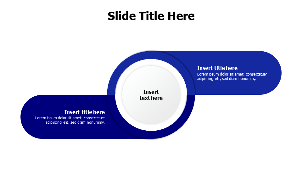 2 points colored opposite stripes infographic