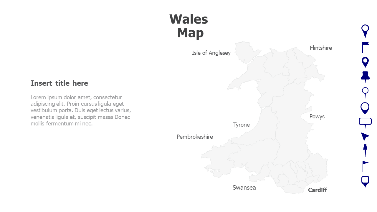 Map,Editable map,pins,countries,counties,infographics,continent,powerpoint,powerpoint infographics,Google slides,Keynote,Wales