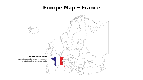 France map with flag