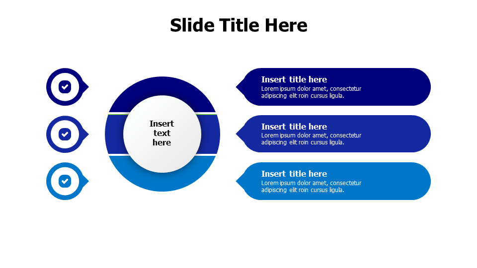 Three Point Circle Checkpoint Infographic Layou… | PPT Design