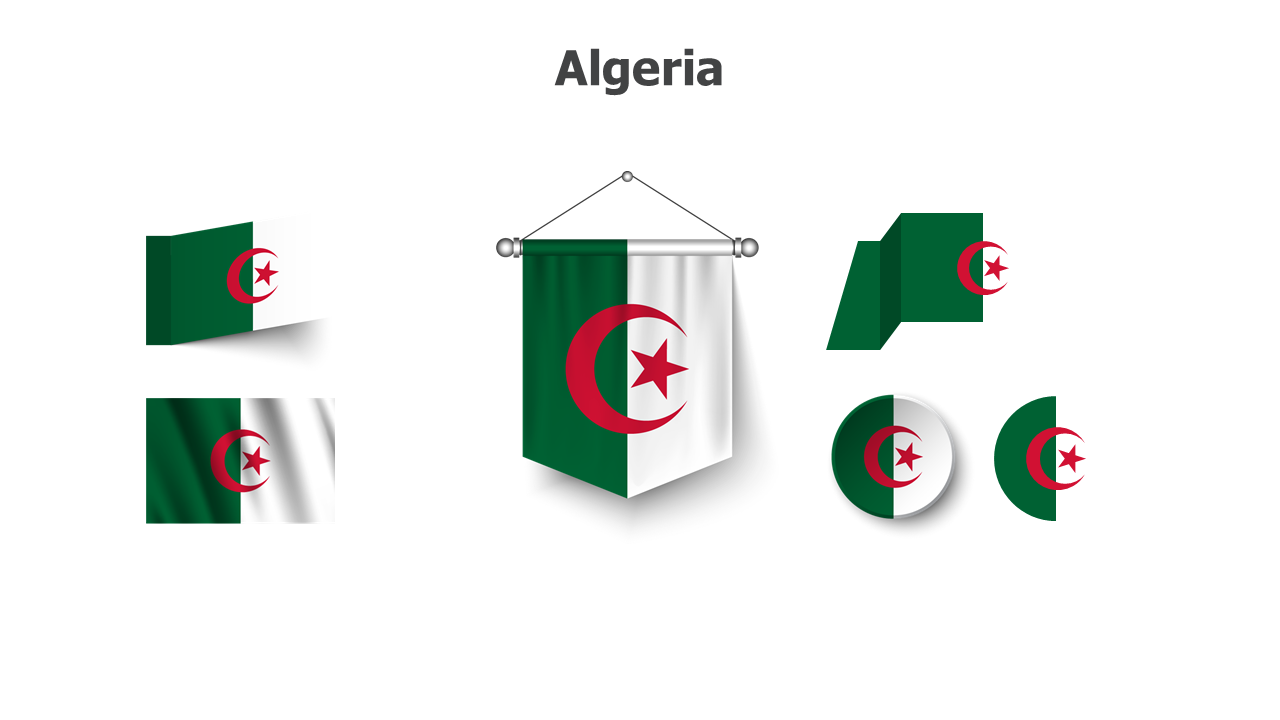 Flag,editable flags,Powerpoint,infographics,slides,Templates,Algeria