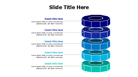 5 colored 3D nuts infographic