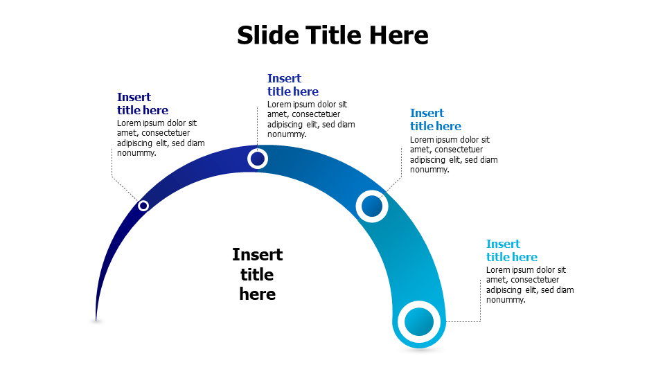 Four Point Semi-Circle Process Infographic