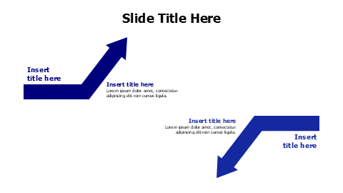 2 points up and down arrow infographic