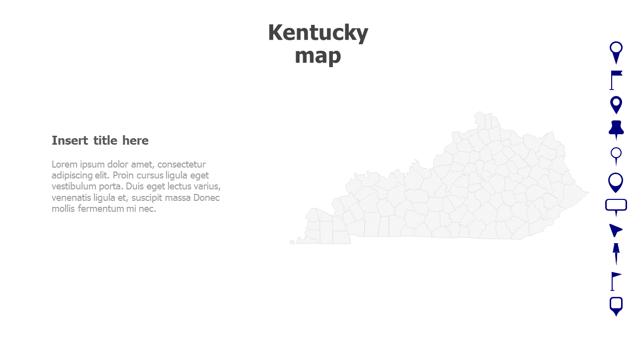 Map,Editable map,pins,countries,counties,infographics,continent,powerpoint,powerpoint infographics,Google slides,Keynote,Kentucky map