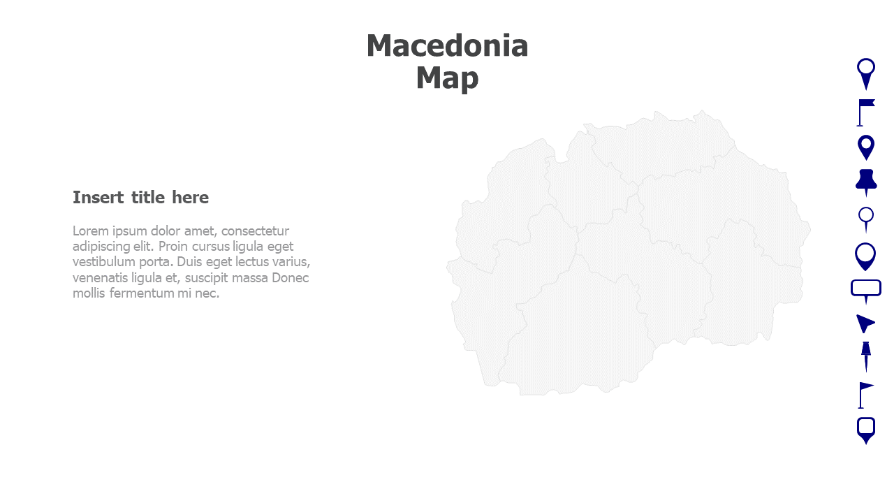 Map,Editable map,pins,countries,counties,infographics,continent,powerpoint,powerpoint infographics,Google slides,Keynote,Macedonia Map