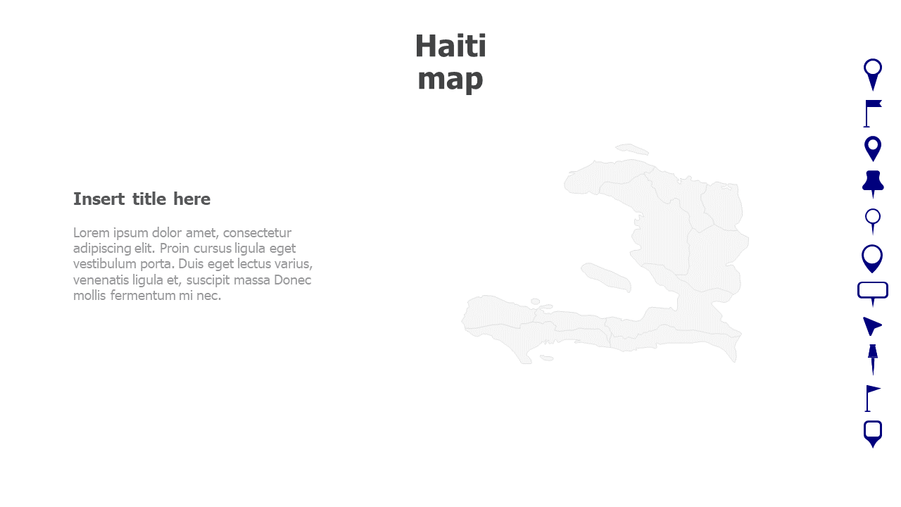 Map,Editable map,pins,countries,counties,infographics,continent,powerpoint,powerpoint infographics,Google slides,Keynote,Haiti map