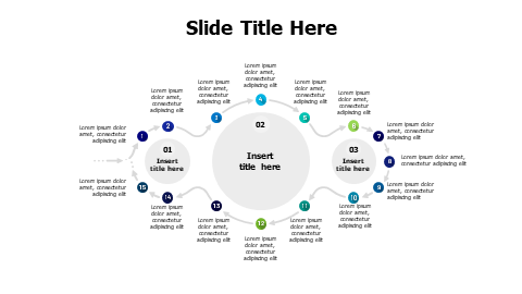 15 colored rounding numbers loop infographic-6316 PowerPoint Template