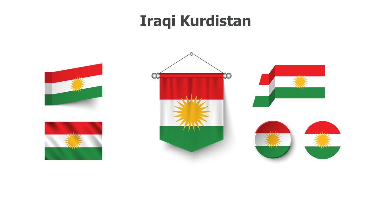 Flag,editable flags,Powerpoint,infographics,slides,Templates,Iraqi Kurdistan