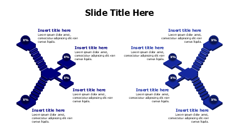 8 points compraison 3D stairs infographic PowerPoint Template