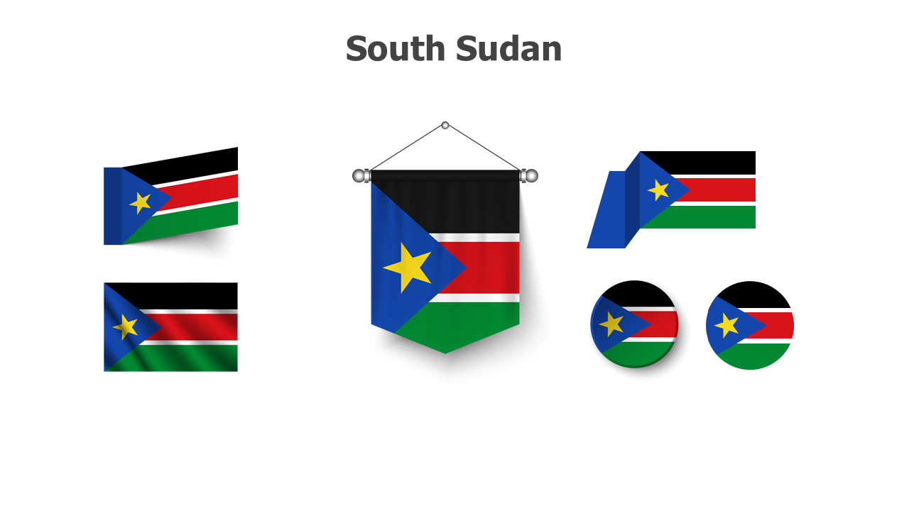 Flag,editable flags,Powerpoint,infographics,slides,Templates,South Sudan