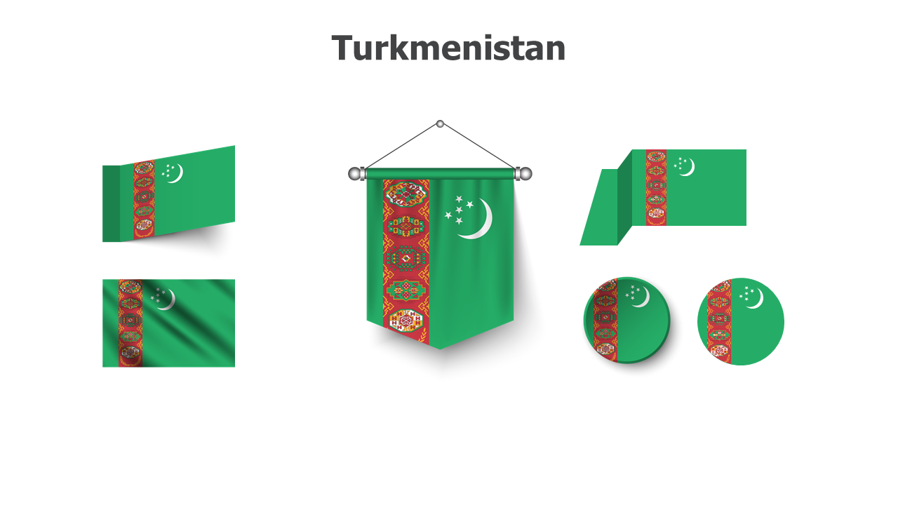 Flag,editable flags,Powerpoint,infographics,slides,Templates,Turkmenistan