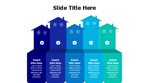 Property Comparison Table Five House Property Comparison Chart | PPT Design