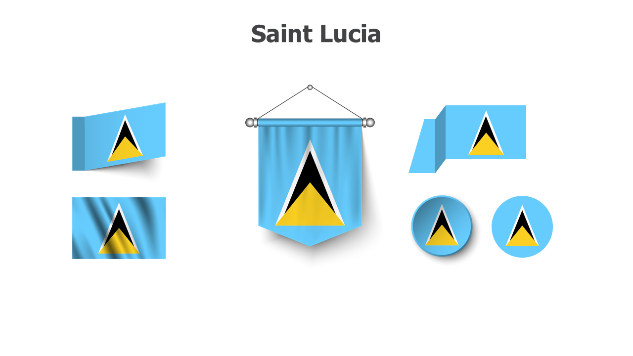 Flag,editable flags,Powerpoint,infographics,slides,Templates,Saint Lucia