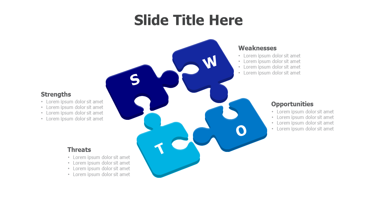 SWOT,SWOT Analysis,Powerpoint,Infographics,PPT,keynote,Google slides,puzzle,3d