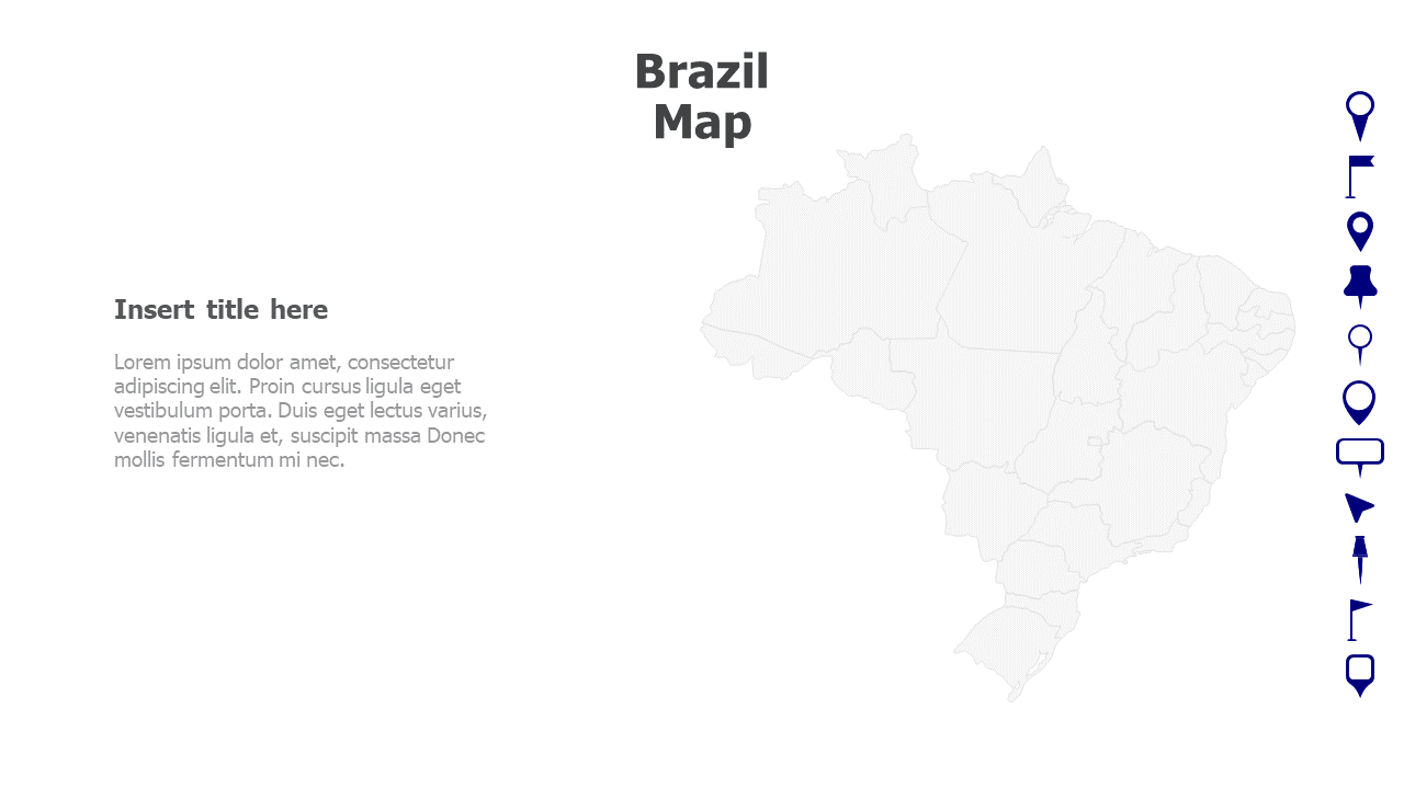 Map,Editable map,pins,countries,counties,infographics,continent,powerpoint,powerpoint infographics,Google slides,Keynote,Brazil Map