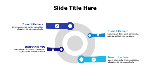 4 colored stripes with icons infographic