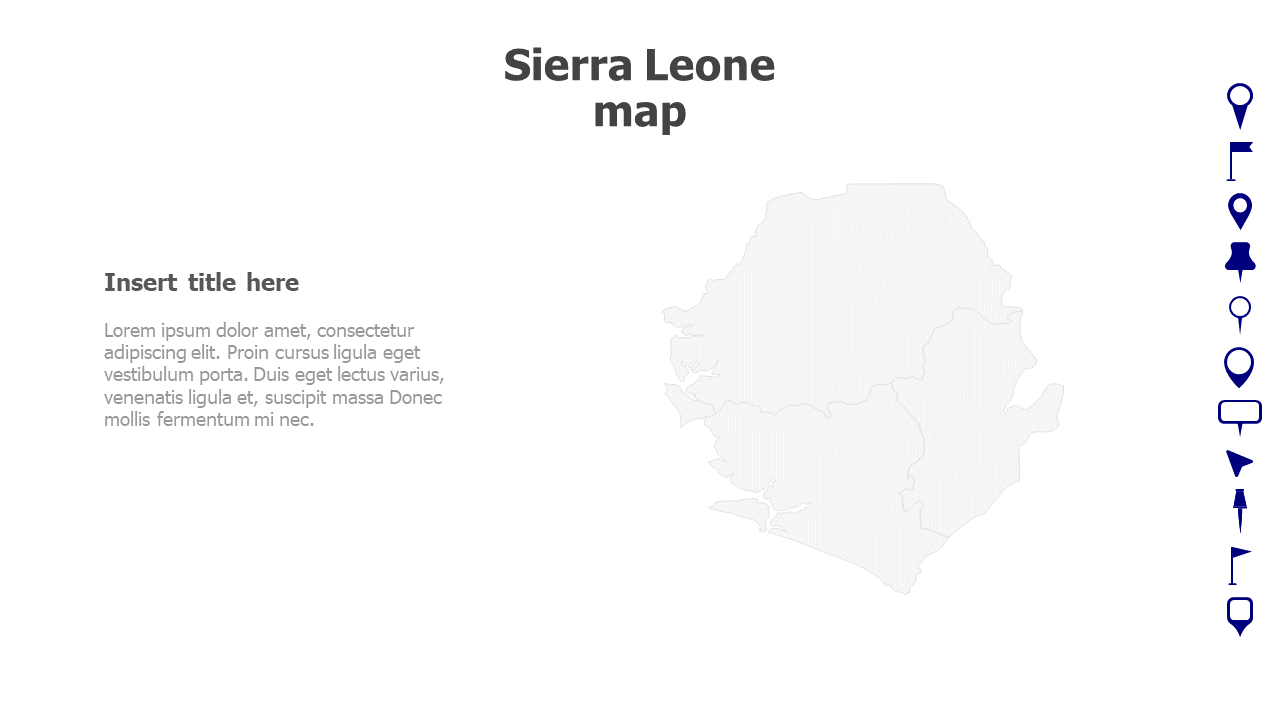 Map,Editable map,pins,countries,counties,infographics,continent,powerpoint,powerpoint infographics,Google slides,Keynote,Sierra Leone map