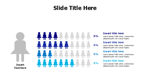 4 points editable woman chart infographic