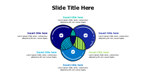 6 doodle circles with shared area infographic