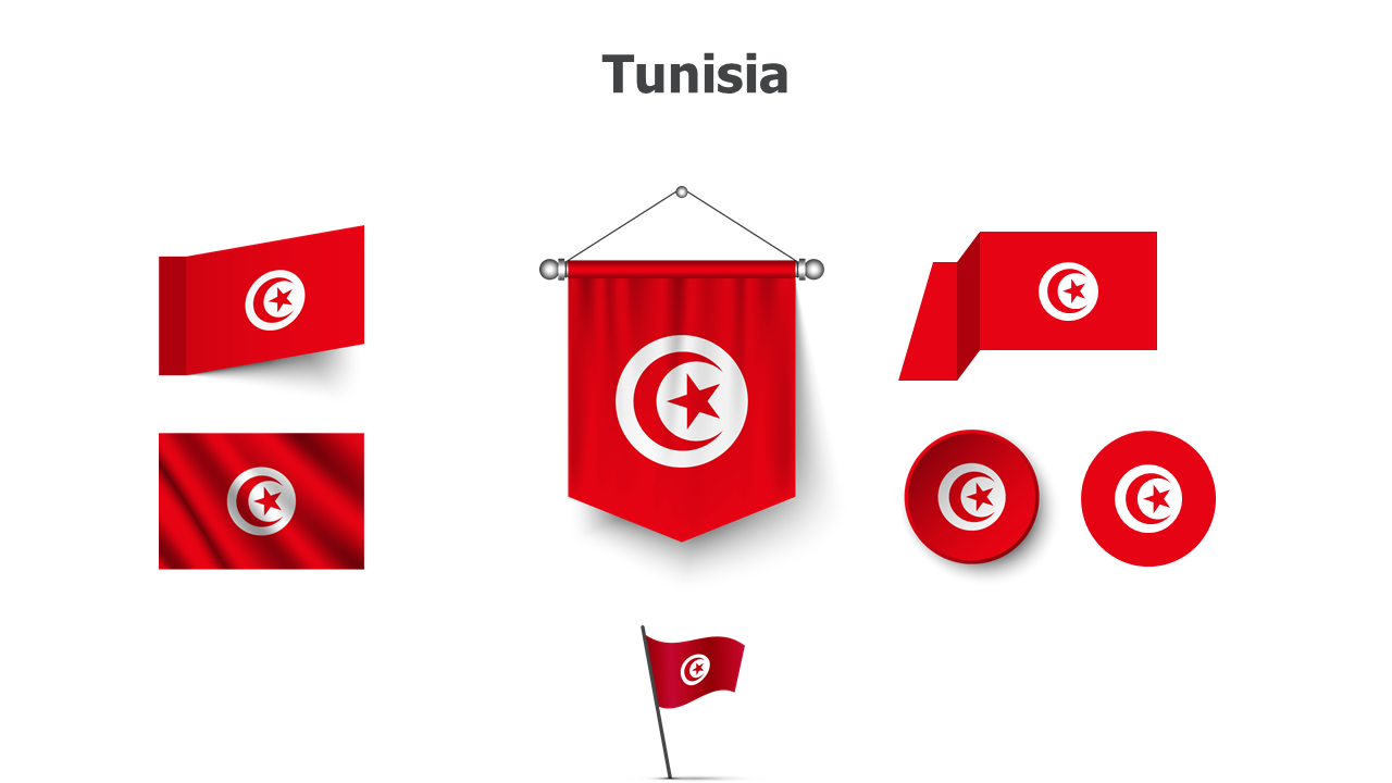 Flag,editable flags,Powerpoint,infographics,slides,Templates,Tunisia
