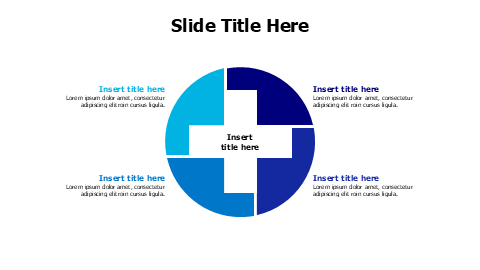 4 points circular health sign infographic