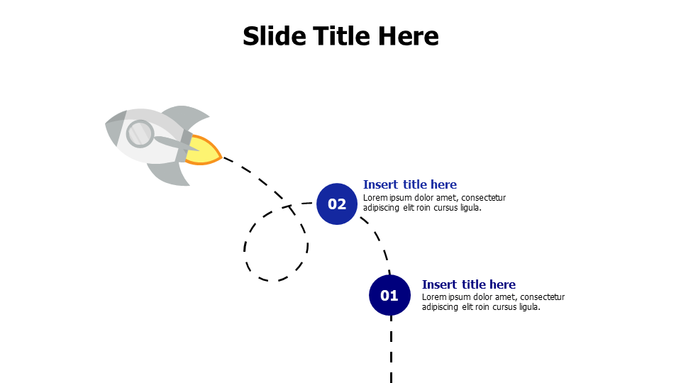 Rocket Launch Two-Step Process Infographic